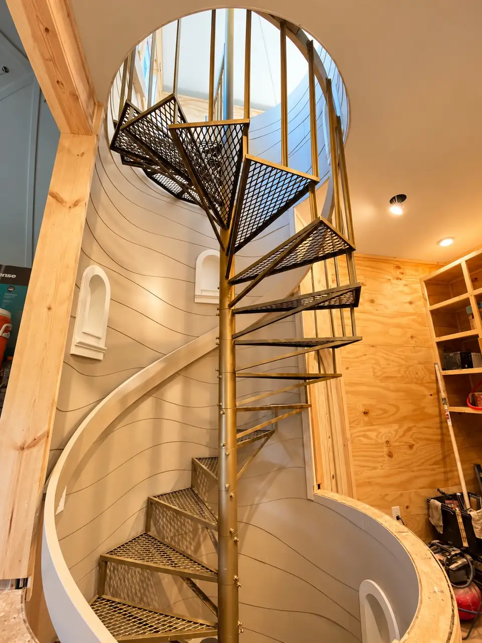 Spiral staircase inside Moon Honey